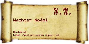 Wachter Noémi névjegykártya