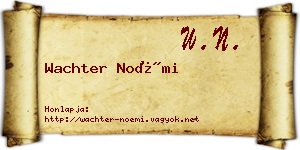 Wachter Noémi névjegykártya