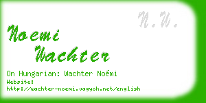noemi wachter business card